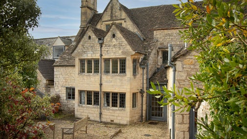 The back garden and exterior of The Little Fleece, Gloucestershire